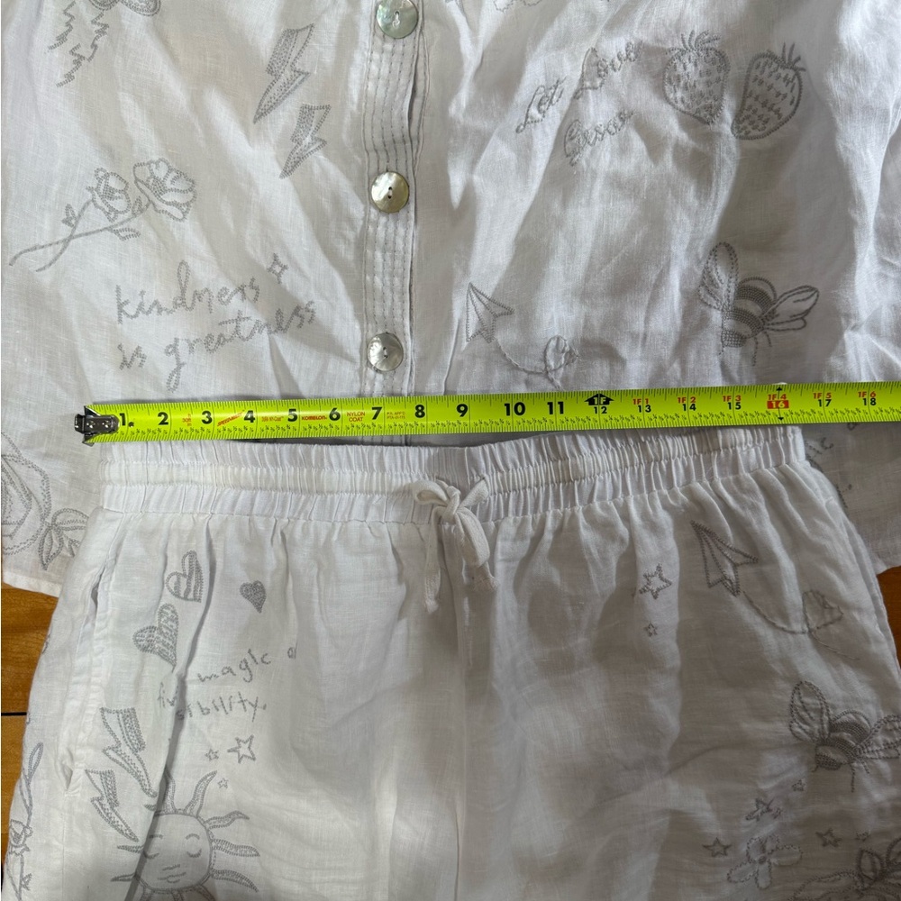 Johnny Was White Linen Embroidered Set - Picture 9 of 9